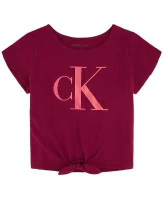 Calvin Klein Big Girls Debossed Ck Logo T-shirt