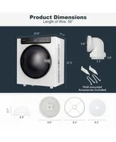 1400W Electric Tumble Compact Laundry Dryer Stainless Steel Tub 8.8lbs /2.6cu.ft