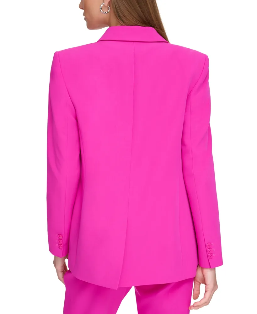 Dkny Petite One-Button Flap-Pocket Jacket, Created for Macy's