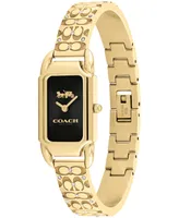 Coach Women's Cadie Gold-Tone Stainless Steel Bangle Bracelet Watch 17.5 x 28.5mm