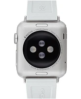 Coach White Pearlized Signature C Silicone Strap for 38, 40, 41mm Apple Watch