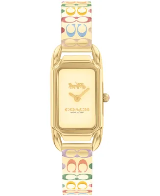Coach Women's Cadie Gold-Tone Stainless Steel Bangle Bracelet Watch 17.5mm x 28.5mm