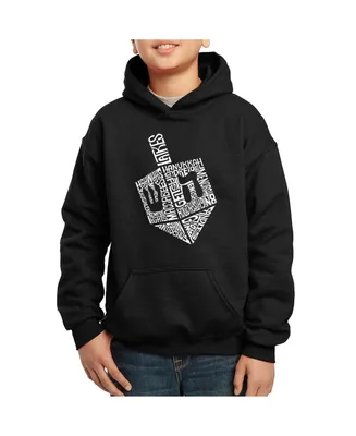 Hanukkah Dreidel - Child Boy's Word Art Hooded Sweatshirt