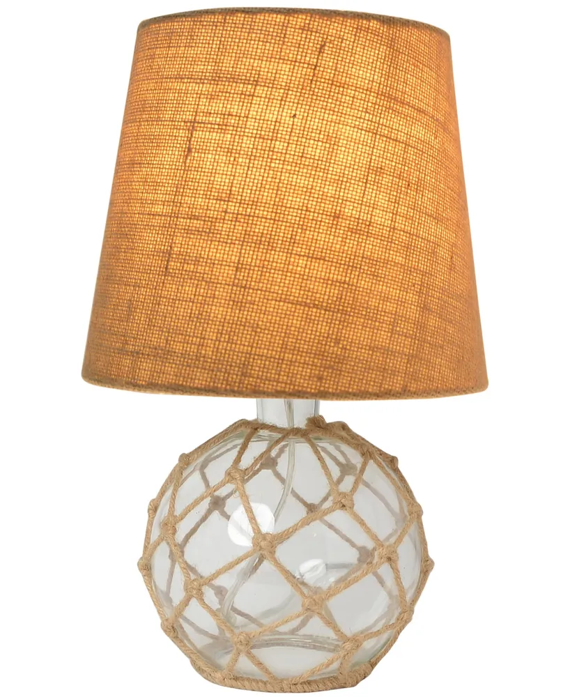 Lalia Home Maritime 14.75" Glass Rope Table Lamp