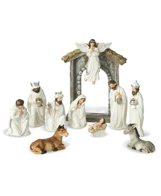 Glitzhome 11-Piece Resin Nativity Figurine Set