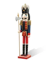 Glitzhome 24" H Wooden Christmas Soldier Nutcracker