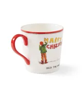 Kit Kemp for Spode Christmas Doodles Deck The Walls Mug