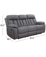 Abbyson Living Fletcher 81.4" Stain-Resistant Polyester Reclining Sofa