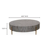 Chameau 42" Iron Round Coffee Table