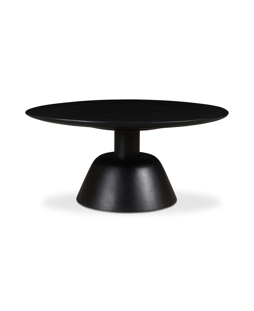 Nels 30" Wood Round Coffee Table