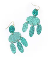 Matr Boomie Nihira Teal Patina Chandelier Earrings