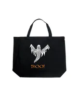 La Pop Art Halloween Ghost - Large Word Tote Bag