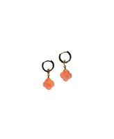 seree Harvest — Clover Jade stone charm earrings