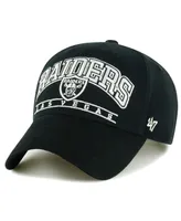 Men's '47 Brand Black Las Vegas Raiders Fletcher Mvp Adjustable Hat