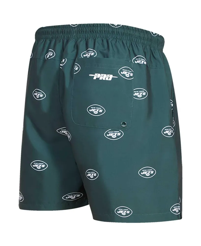 Men's Pro Standard Green New York Jets Allover Print Mini Logo Shorts