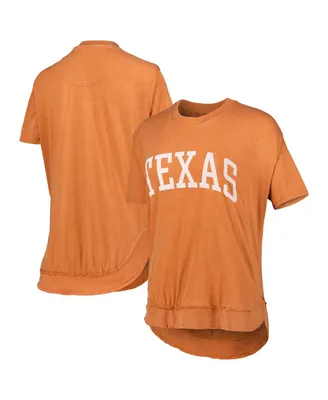 Women's Pressbox Texas Orange Longhorns Arch Poncho T-shirt