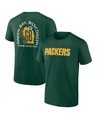 Men's Profile Green Green Bay Packers Big and Tall Two-Sided T-shirt