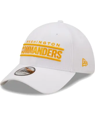 Men's New Era White Washington Commanders Wordmark Iced Ii 39THIRTY Flex Hat