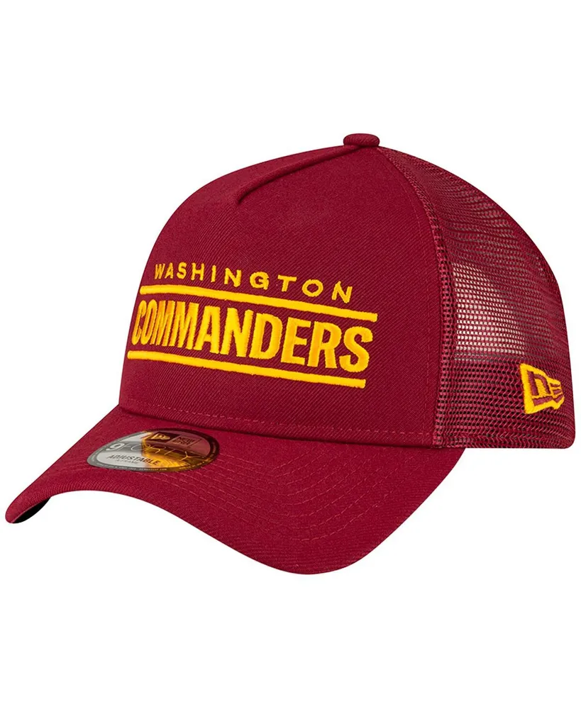 Men's New Era Burgundy Washington Commanders A-Frame Trucker 9FORTY Adjustable Hat