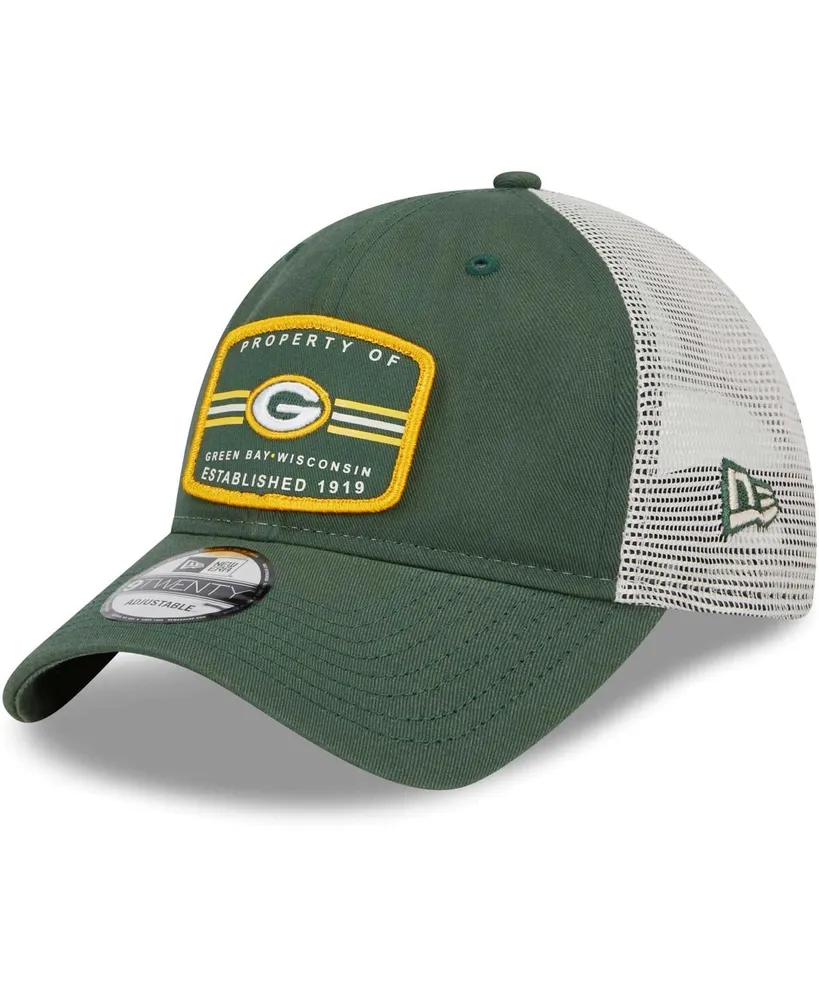 Men's New Era Green Green Bay Packers Property Trucker 9TWENTY Adjustable Hat