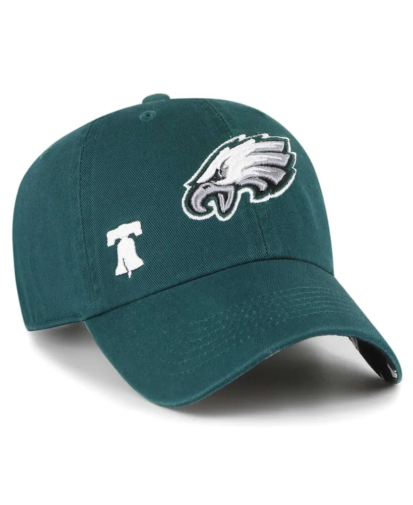 Youth '47 Midnight Green Philadelphia Eagles Logo Clean Up Adjustable Hat