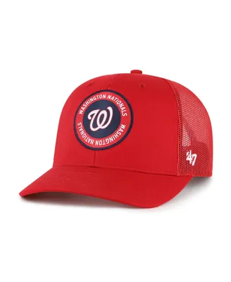 Men's '47 Brand Red Washington Nationals Unveil Trucker Adjustable Hat