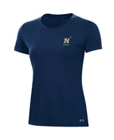 Women's Under Armour Navy Midshipmen 2023 Aer Lingus College Football Classic Performance Cotton T-shirt