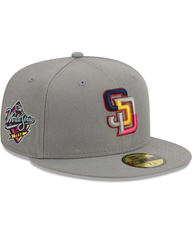 San Diego Padres SPLATTER White-Brown Fitted Hat by New Era