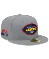 Men's New Era Gray New York Jets Color Pack 59FIFTY Fitted Hat