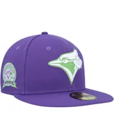 Men's New Era Purple Toronto Blue Jays Lime Side Patch 59FIFTY Fitted Hat