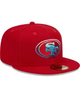 Men's New Era Scarlet San Francisco 49ers Gradient 59FIFTY Fitted Hat