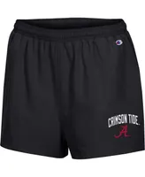 Women's Champion Black Alabama Crimson Tide Football Fan High Waist Shorts