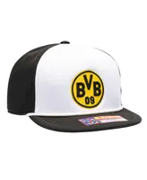 Men's Fan Ink White Borussia Dortmund Avalanche Snapback Hat