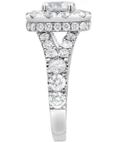 Diamond Halo Bridal Set (5 ct. t.w.) in 14k White Gold