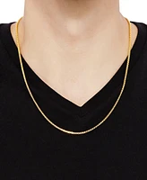 Box Link 22" Chain Necklace in 14k Gold