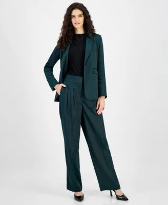 Bar Iii Womens Satin Blazer Embellished Top Pants Created For Macys