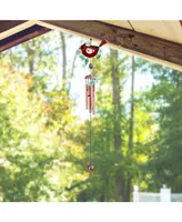 24" Long Northern Cardinal Wind Chime with Copper and Gem