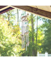23" Long Wolf Family Round Top Wind Chime