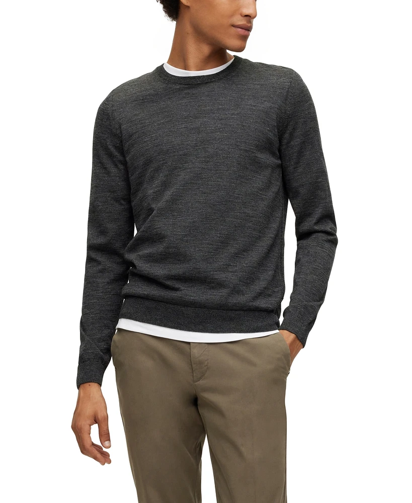 Boss by Hugo Men's Slim-Fit Merino Wool Sweater