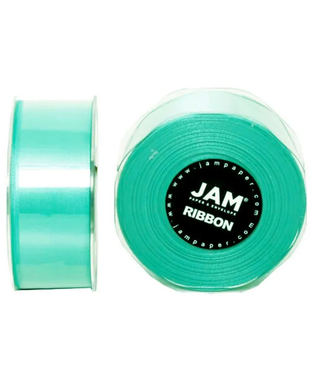 Jam Paper Double Faced Satin Ribbon - 1.5 Wide x 25 Yards - Silver