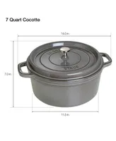 Staub Cast Iron 7 Qt Round Dutch Oven