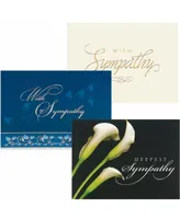 Jam Paper Blank Sympathy Greeting Cards Matching Envelopes Set - Assorted Sympathy Cards - 25 Per Pack