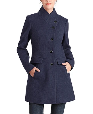 Kimi + Kai Women's Nora Stand Collar Boucle Wool Coat