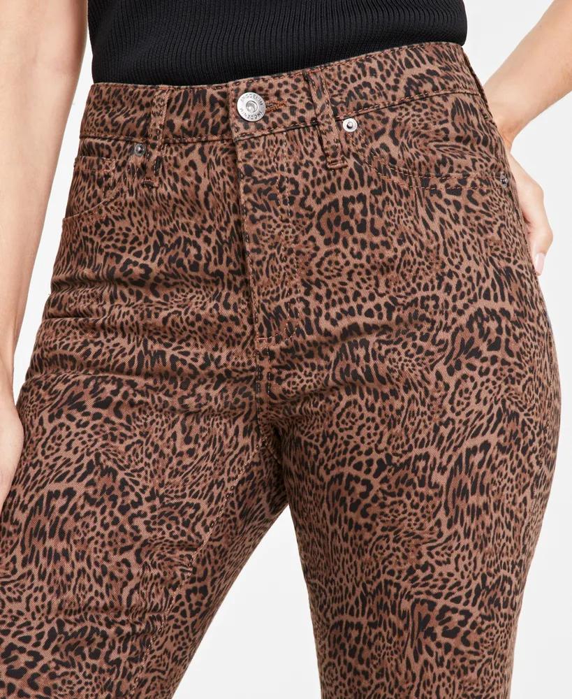 I.n.c. International Concepts Women's Animal-Print High-Rise Skinny Jeans, Created for Macy's