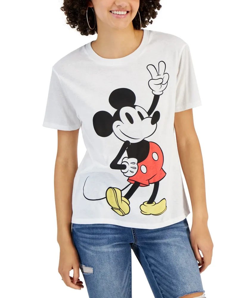 Jerry Leigh Gray Classic Mickey Mouse Fashion T-Shirt for Women