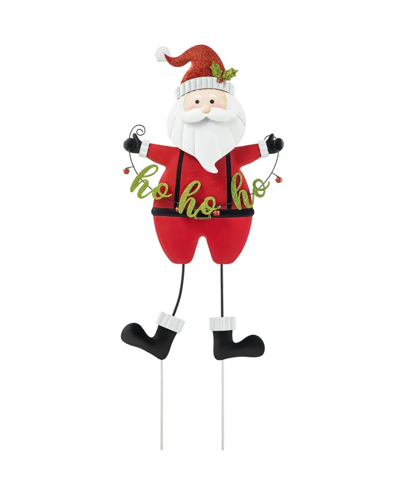 Glitzhome 36" H Metal Santa Hohoho Yard Stake