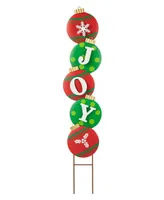 Glitzhome 42" H Metal Joy Ornament Yard Stake or Wall Decor