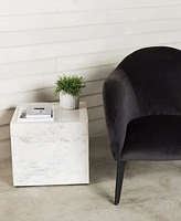 Nash 18" Marble Square Side Table