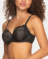 Paramour Women's Fleurs 4-Section Cup Unlined Embroidered Underwire Bra, 115166