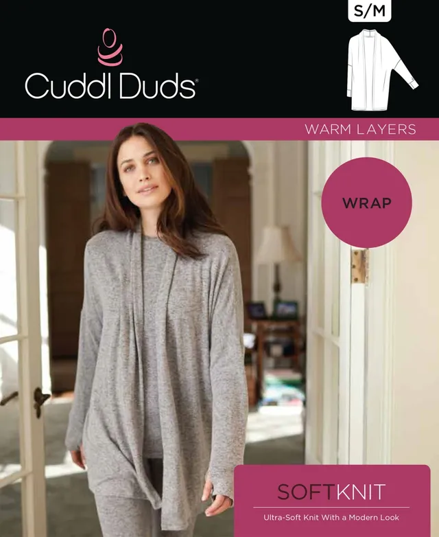 Cuddl Duds Women's Fleecewear with Stretch Long Sleeve Hooded Wrap - Macy's